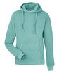 J America Unisex Pigment Dyed Fleece Hooded Sweatshirt marine OFFront