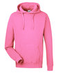 J America Unisex Pigment Dyed Fleece Hooded Sweatshirt paradise pink OFFront