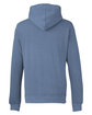 J America Unisex Pigment Dyed Fleece Hooded Sweatshirt denim OFBack