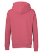 J America Unisex Pigment Dyed Fleece Hooded Sweatshirt garnet OFBack