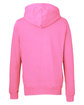 J America Unisex Pigment Dyed Fleece Hooded Sweatshirt paradise pink OFBack
