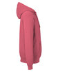 J America Unisex Pigment Dyed Fleece Hooded Sweatshirt garnet OFSide