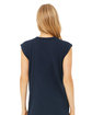 Bella + Canvas Ladies' Flowy Muscle T-Shirt with Rolled Cuff midnight ModelBack