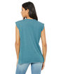 Bella + Canvas Ladies' Flowy Muscle T-Shirt with Rolled Cuff hthr deep teal ModelBack