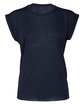 Bella + Canvas Ladies' Flowy Muscle T-Shirt with Rolled Cuff midnight OFFront