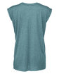 Bella + Canvas Ladies' Flowy Muscle T-Shirt with Rolled Cuff hthr deep teal OFBack