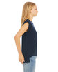 Bella + Canvas Ladies' Flowy Muscle T-Shirt with Rolled Cuff midnight ModelSide