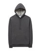 Alternative Adult Eco Cozy Fleece Pullover Hooded Sweatshirt dark heathr grey OFFront