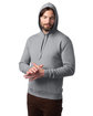 Alternative Adult Eco Cozy Fleece Pullover Hooded Sweatshirt HEATHER GREY ModelQrt