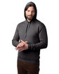 Alternative Adult Eco Cozy Fleece Pullover Hooded Sweatshirt DARK HEATHR GREY ModelQrt