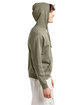 Alternative Adult Eco Cozy Fleece Pullover Hooded Sweatshirt military ModelSide