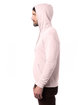 Alternative Adult Eco Cozy Fleece Pullover Hooded Sweatshirt FADED PINK ModelSide