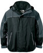 North End Adult 3-in-1 Seam-Sealed Mid-Length Jacket with Piping black OFFront