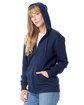 Alternative Unisex Eco-Cozy Fleece Zip Hooded Sweatshirt midnight navy ModelSide