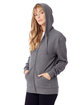 Alternative Unisex Eco-Cozy Fleece Zip Hooded Sweatshirt dark heathr grey ModelSide