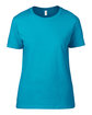 Gildan Ladies' Lightweight T-Shirt CARIBBEAN BLUE OFFront
