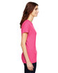Gildan Ladies' Lightweight T-Shirt NEON PINK ModelSide
