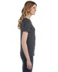 Gildan Ladies' Lightweight T-Shirt HEATHER DK GREY ModelSide