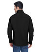 North End Men's Three-Layer Fleece Bonded Soft Shell Technical Jacket BLACK ModelBack
