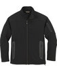 North End Men's Three-Layer Fleece Bonded Soft Shell Technical Jacket BLACK OFFront