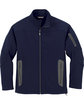 North End Men's Three-Layer Fleece Bonded Soft Shell Technical Jacket CLASSIC NAVY OFFront