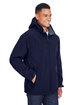 North End Men's Glacier Insulated Three-Layer Fleece Bonded Soft Shell Jacket with Detachable Hood CLASSIC NAVY ModelQrt