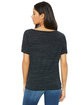 Bella + Canvas Ladies' Slouchy V-Neck T-Shirt black marble ModelBack