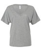 Bella + Canvas Ladies' Slouchy V-Neck T-Shirt athletic heather FlatFront