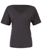 Bella + Canvas Ladies' Slouchy V-Neck T-Shirt dark gry heather FlatFront