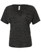 Bella + Canvas Ladies' Slouchy V-Neck T-Shirt black marble FlatFront