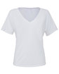 Bella + Canvas Ladies' Slouchy V-Neck T-Shirt white OFFront