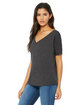 Bella + Canvas Ladies' Slouchy V-Neck T-Shirt dark gry heather ModelQrt