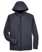 North End Men's Prospect Two-Layer Fleece Bonded Soft Shell Hooded Jacket fossil grey FlatFront