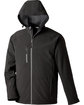 North End Men's Prospect Two-Layer Fleece Bonded Soft Shell Hooded Jacket  OFFront