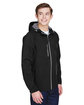 North End Men's Prospect Two-Layer Fleece Bonded Soft Shell Hooded Jacket BLACK ModelQrt