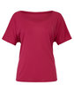 Bella + Canvas Ladies' Slouchy T-Shirt berry OFFront