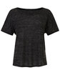 Bella + Canvas Ladies' Slouchy T-Shirt black marble OFFront