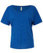 Bella + Canvas Ladies' Slouchy T-Shirt tr royal triblnd OFFront