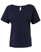 Bella + Canvas Ladies' Slouchy T-Shirt navy speckled OFFront