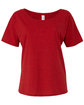 Bella + Canvas Ladies' Slouchy T-Shirt red speckled OFFront