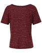 Bella + Canvas Ladies' Slouchy T-Shirt maroon marble OFBack
