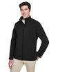 CORE365 Men's Tall Cruise Two-Layer Fleece Bonded Soft Shell Jacket black ModelQrt