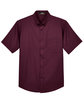 CORE365 Men's Optimum Short-Sleeve Twill Shirt burgundy FlatFront