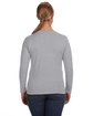 Anvil Ladies' Lightweight Long-Sleeve T-Shirt HEATHER GREY ModelBack