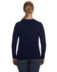 Anvil Ladies' Lightweight Long-Sleeve T-Shirt NAVY ModelBack