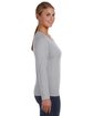 Anvil Ladies' Lightweight Long-Sleeve T-Shirt HEATHER GREY ModelSide