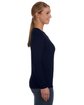 Anvil Ladies' Lightweight Long-Sleeve T-Shirt NAVY ModelSide