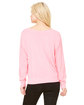 Bella + Canvas Ladies' Flowy Long-Sleeve Off Shoulder T-Shirt neon pink ModelBack