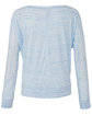 Bella + Canvas Ladies' Flowy Long-Sleeve Off Shoulder T-Shirt blue marble FlatBack