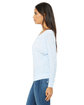Bella + Canvas Ladies' Flowy Long-Sleeve Off Shoulder T-Shirt blue marble ModelSide